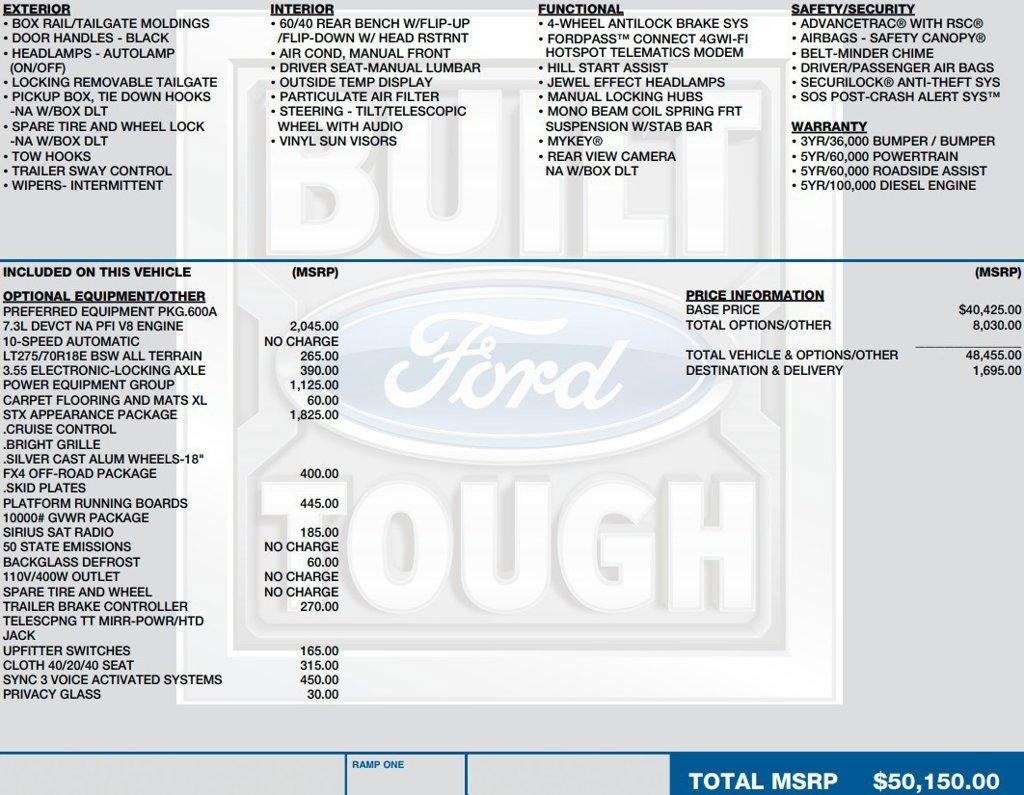 2020 Ford Super Duty F-250 SRW XL 4WD Crew Cab 6.75' Box