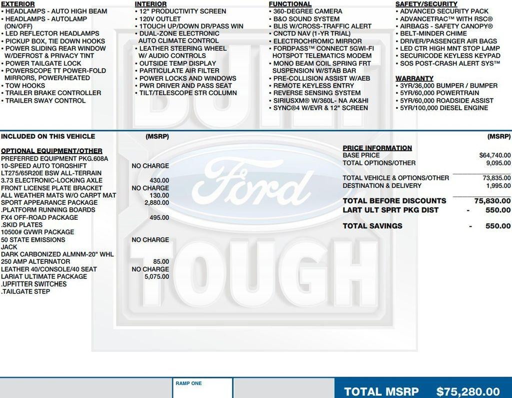 2024 Ford Super Duty F-250 SRW LARIAT 4WD Crew Cab 6.75' Box
