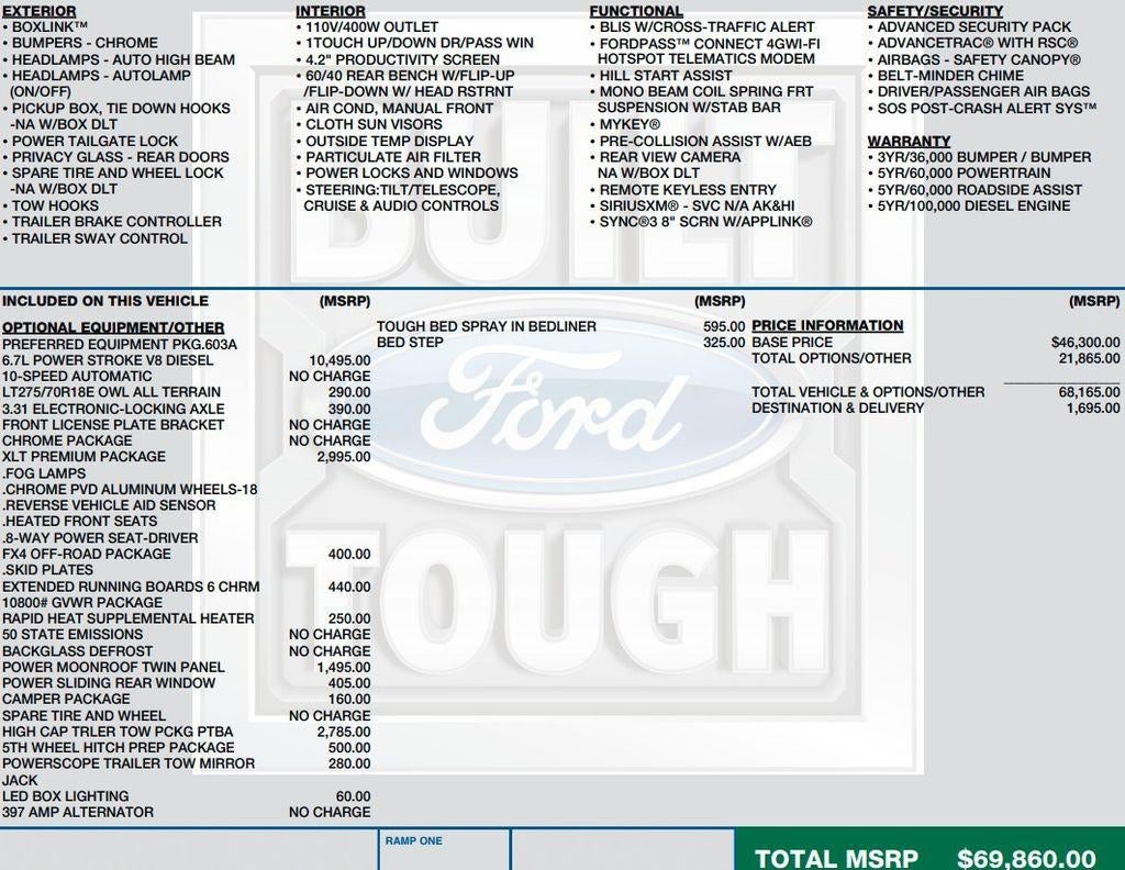 2021 Ford Super Duty F-250 SRW XLT 4WD Crew Cab 6.75' Box