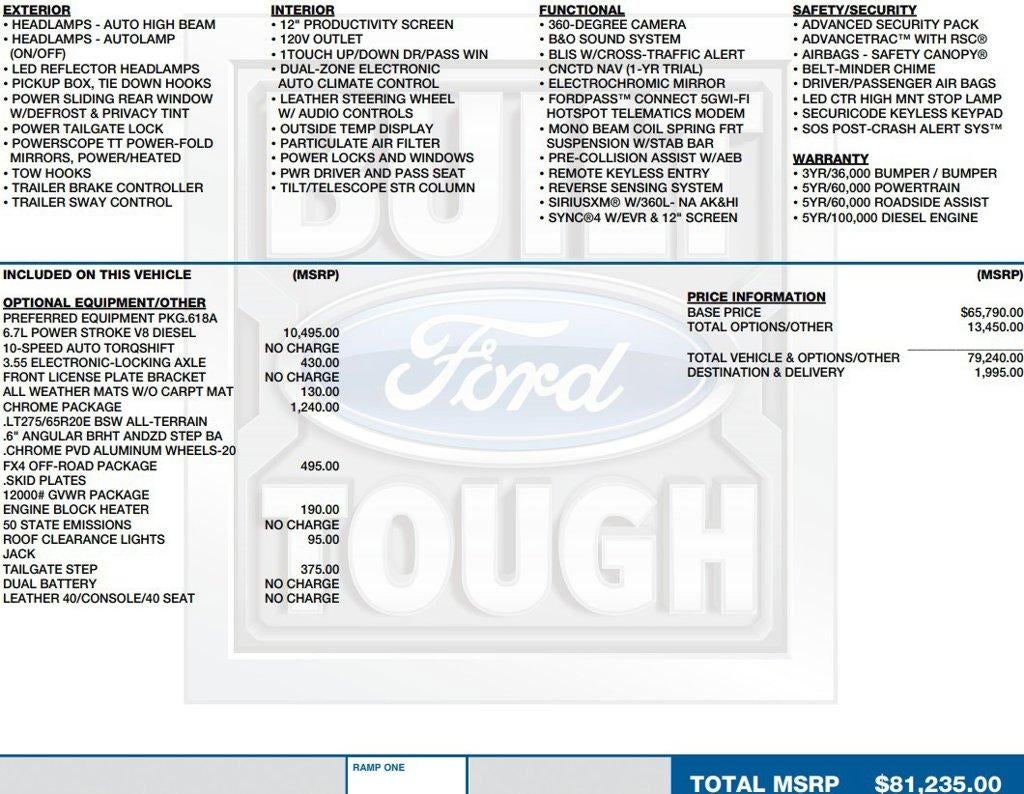 2024 Ford Super Duty F-350 SRW LARIAT 4WD Crew Cab 6.75' Box