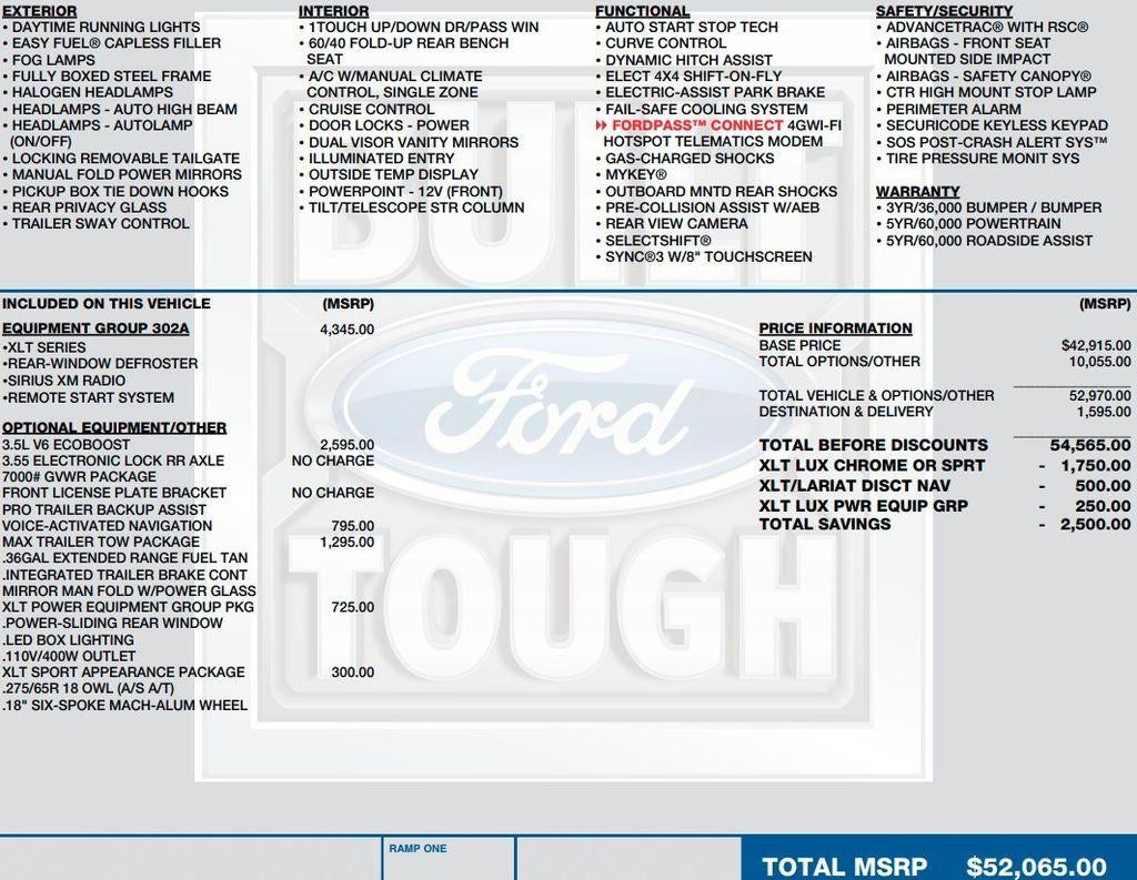 2019 Ford F-150 XLT 4WD SuperCrew 5.5' Box
