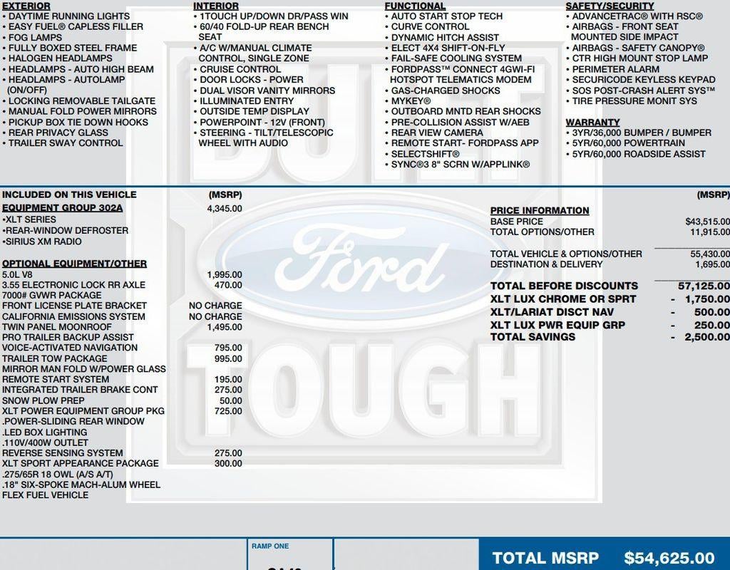 2020 Ford F-150 XLT 4WD SuperCrew 5.5' Box