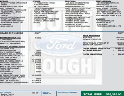 2022 Ford F-150 LARIAT 4WD SuperCrew 5.5' Box