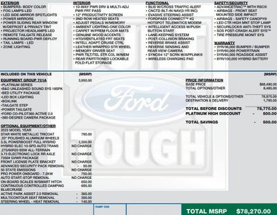 2023 Ford F-150 Platinum 4WD SuperCrew 5.5' Box