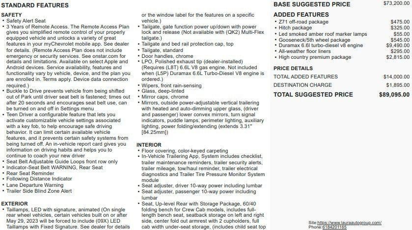 2024 Chevrolet Silverado 3500 HD Crew Cab Standard Box 4-Wheel Drive High Country