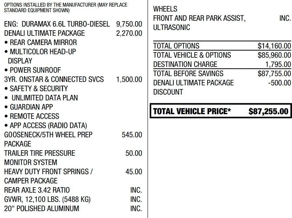 2023 GMC Sierra 3500HD Crew Cab Standard Box 4-Wheel Drive Denali