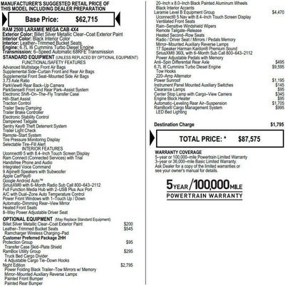 2022 RAM 2500 Laramie 4x4 Mega Cab 6'4" Box