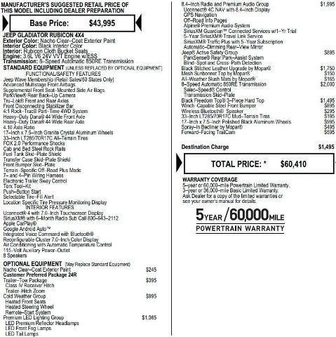 2021 Jeep Gladiator Rubicon 4X4