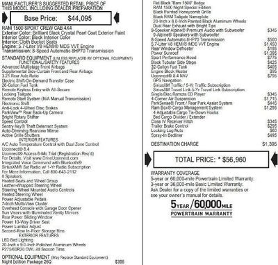 2017 RAM 1500 Night Crew Cab 4x4 5'7' Box