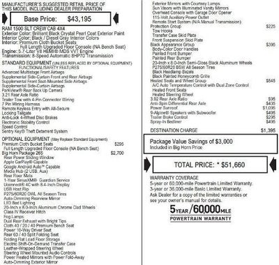 2018 RAM 1500 Big Horn 4x4 Crew Cab 6'4" Box