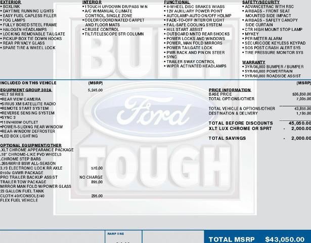 2016 Ford F-150 2WD SuperCrew 5-1/2 Ft Box XLT