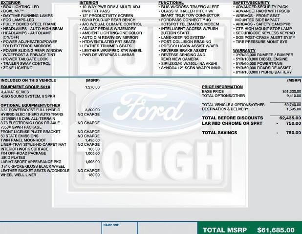 2021 Ford F-150 LARIAT 4WD SuperCrew 5.5' Box