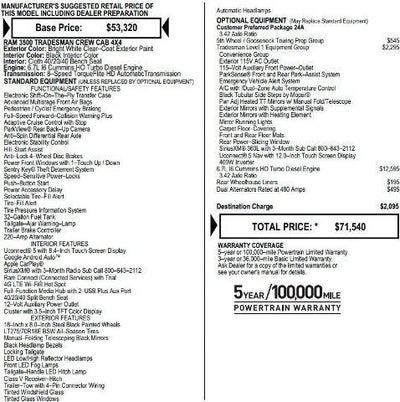 2025 RAM 3500 Tradesman Crew Cab 4x4 8' Box