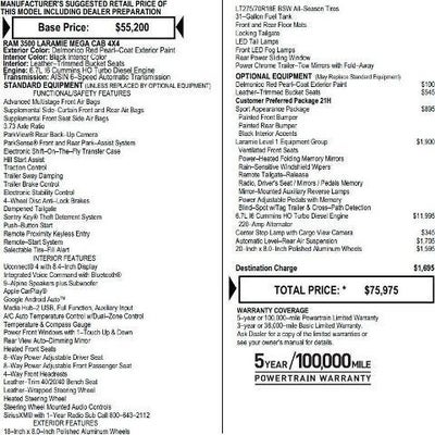 2020 RAM 3500 Laramie Mega Cab 4x4 6'4' Box