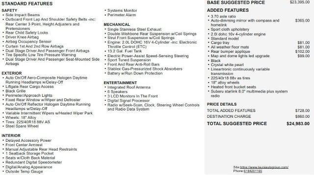 2018 Subaru Impreza 2.0i Sport