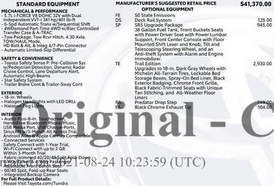 2021 Toyota Tundra 4Wd 4WD SR5 CrewMax 5.5' Bed 5.7L (SE)