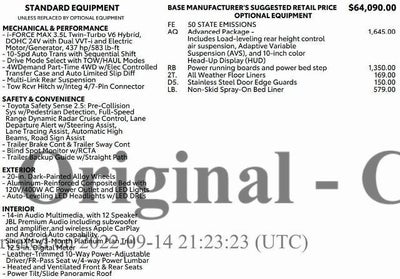 2022 Toyota Tundra Hybrid Platinum