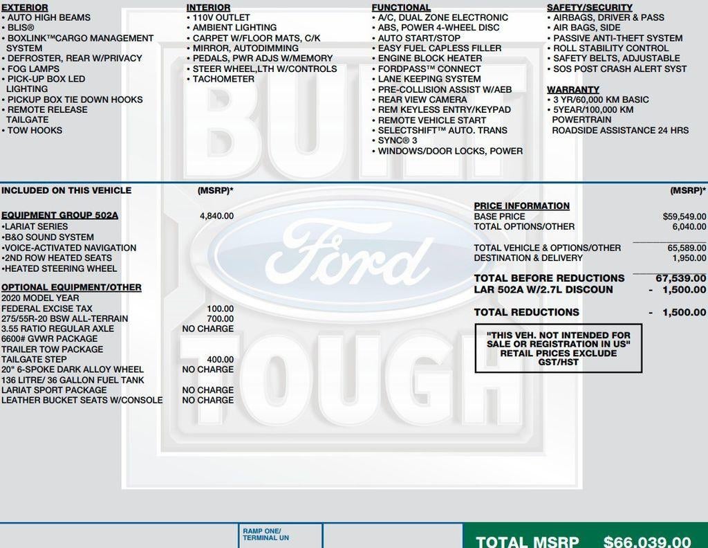 2020 Ford F-150 LARIAT