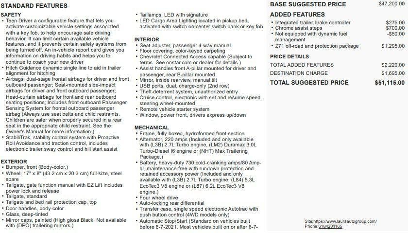 2021 Chevrolet Silverado 1500 RST All Star Edition