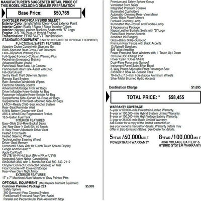 2024 Chrysler Pacifica Hybrid Premium S Appearance Pkg
