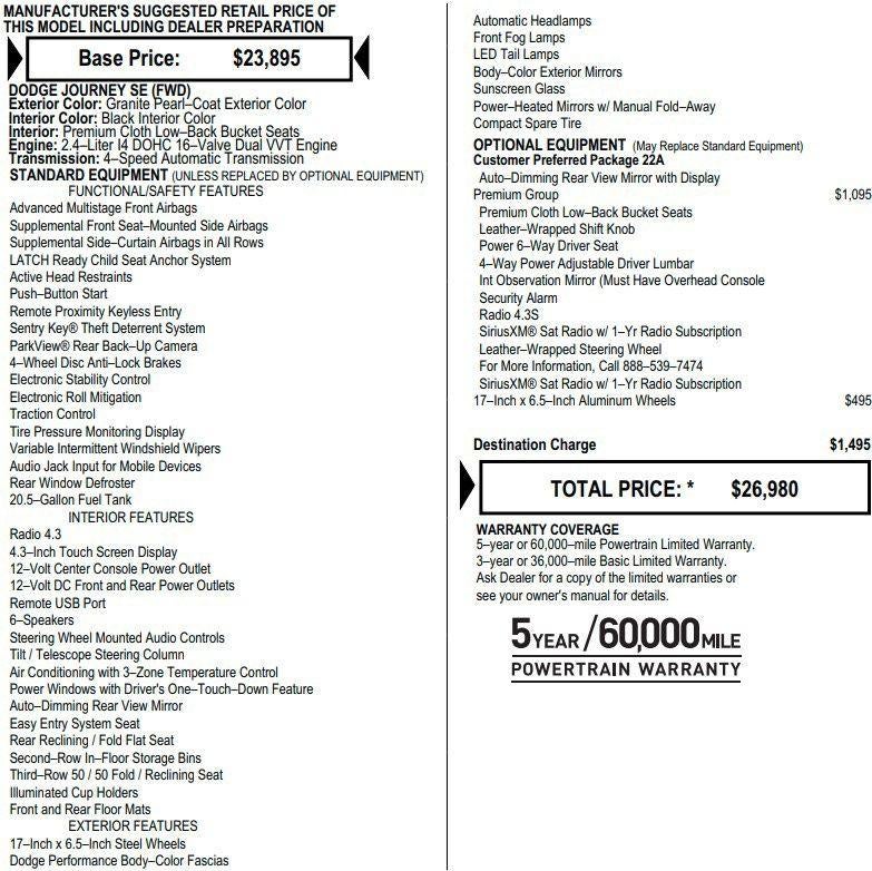2019 Dodge Journey SE
