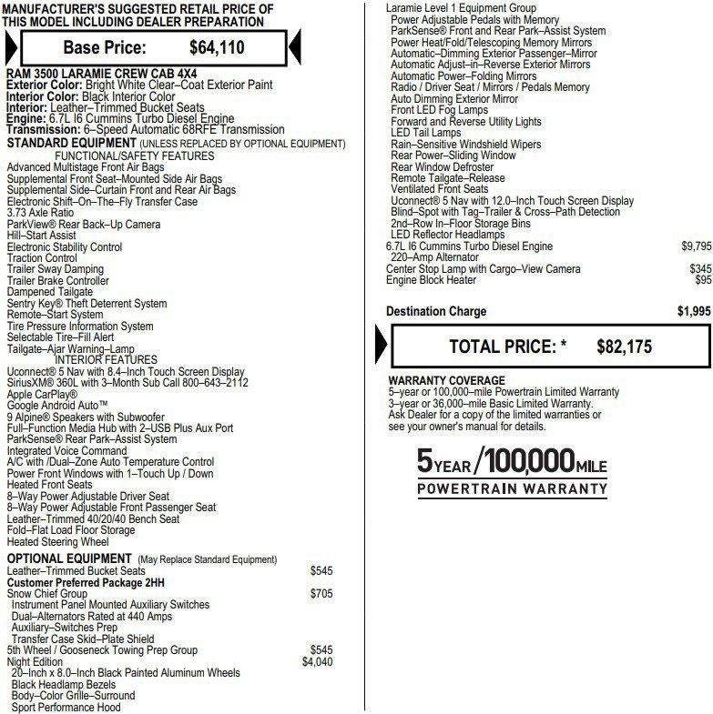 2024 RAM 3500 Laramie Crew Cab 4x4 6'4" Box