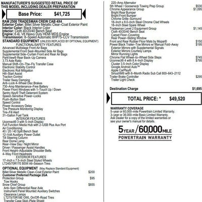 2021 RAM 2500 Tradesman Crew Cab 4x4 6'4" Box
