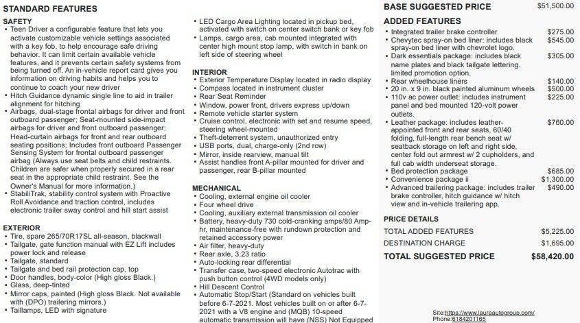 2021 Chevrolet Silverado 1500 LT Trail Boss