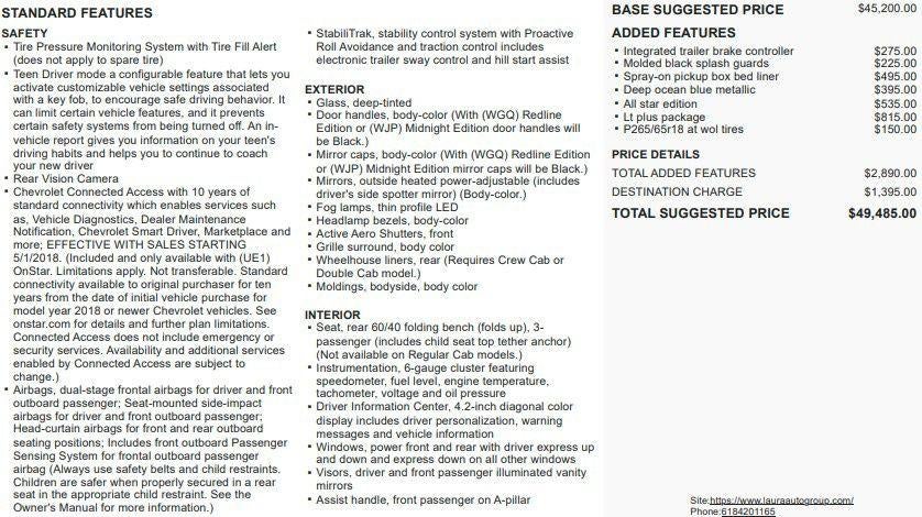 2018 Chevrolet Silverado 1500 LT