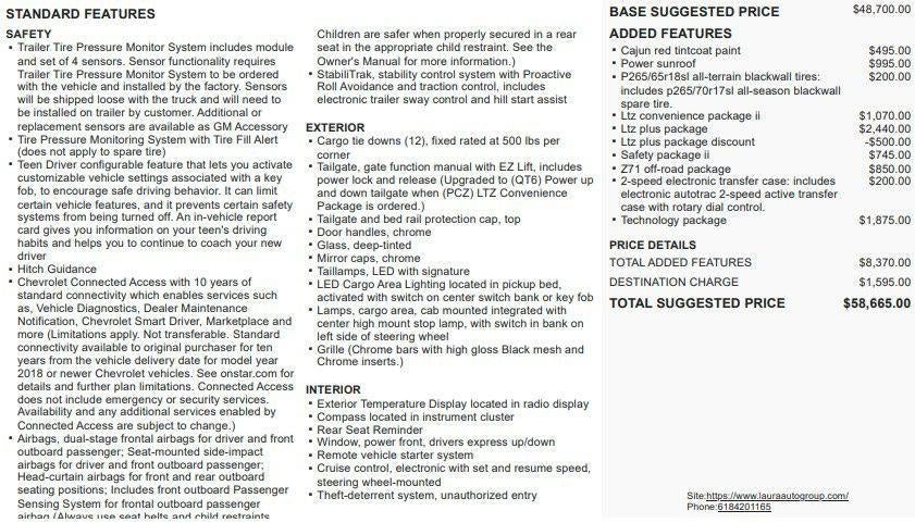 2019 Chevrolet Silverado 1500 LTZ