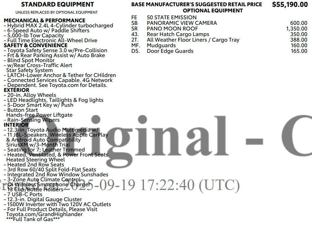 2026 Toyota Grand Highlander Hybrid MAX Limited