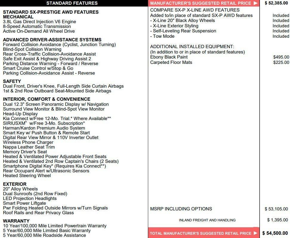 2024 Kia Telluride SX Prestige X-Line