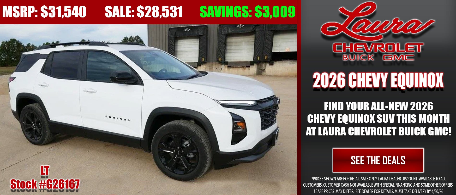 Save big on the Chevrolet Equinox SUV