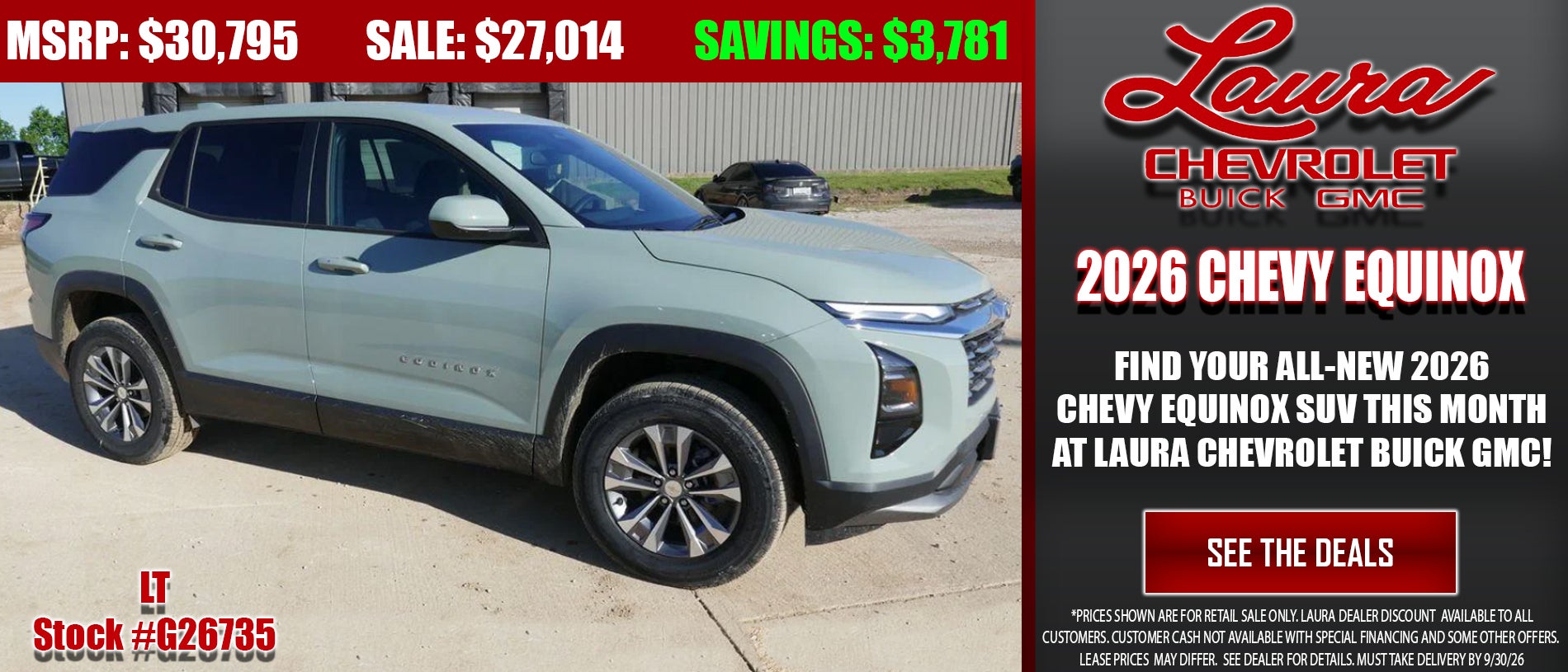Save big on the Chevrolet Equinox SUV