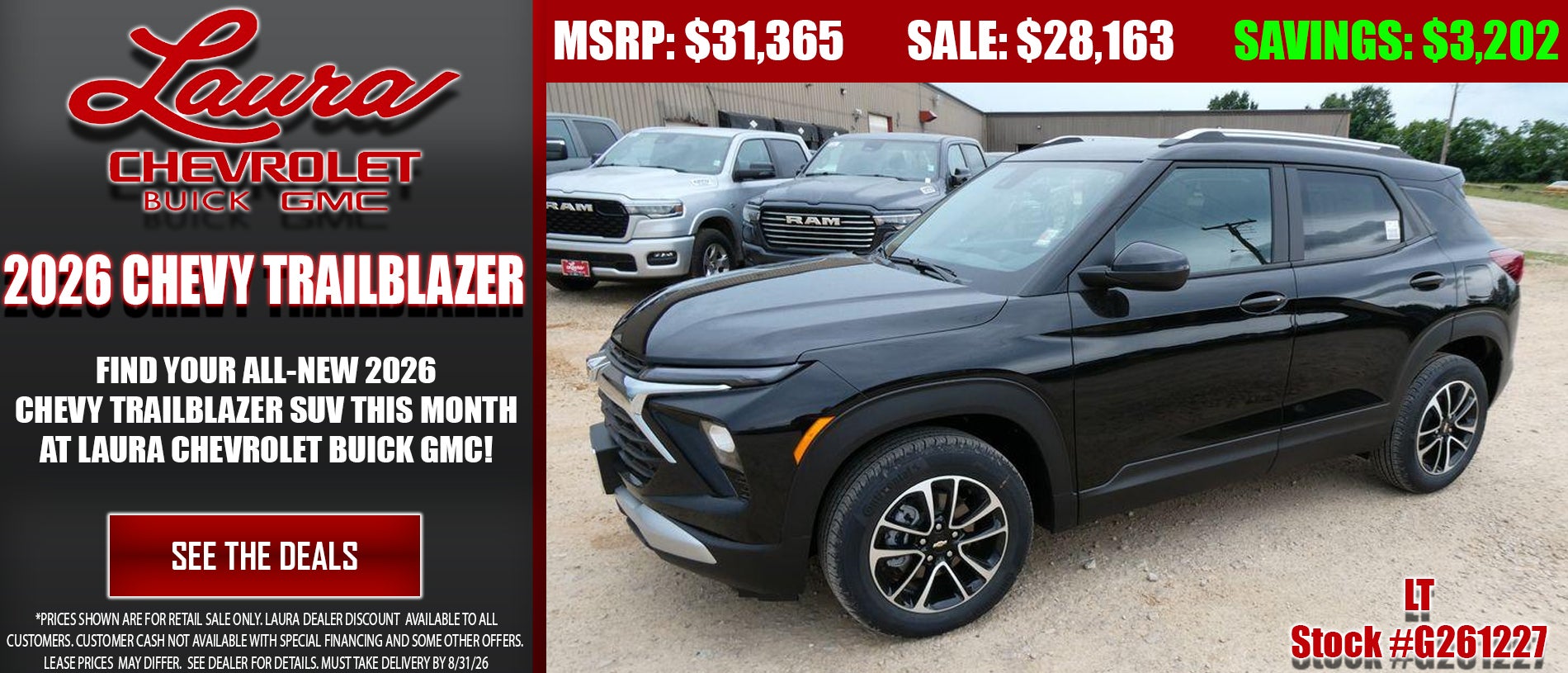 Search new Chevrolet Trailblazer SUVs at Laura