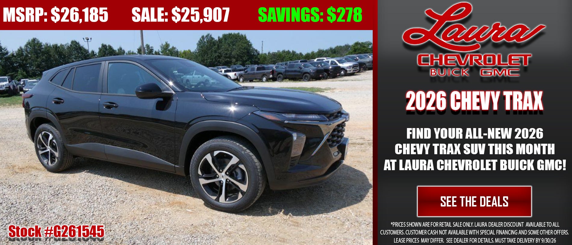 Find new Chevrolet Trax vehicles today at Laura